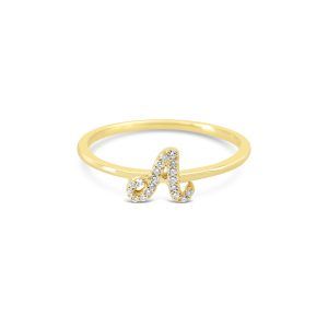 Diamond Initial Ring