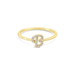 Diamond Initial Ring