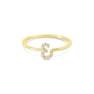 Diamond Initial Ring