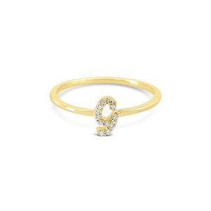 Diamond Initial Ring