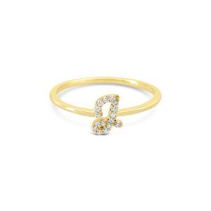 Diamond Initial Ring