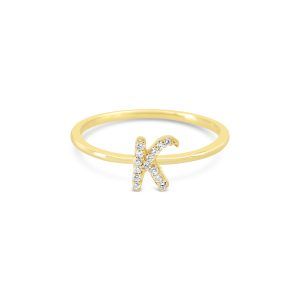 Diamond Initial Ring