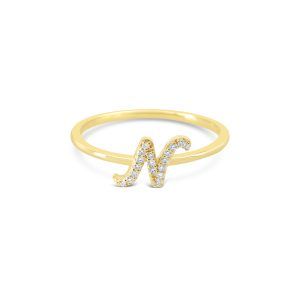 Diamond Initial Ring