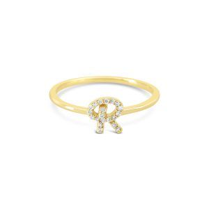 Diamond Initial Ring