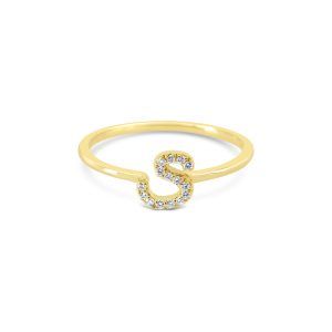 Diamond Initial Ring