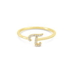 Diamond Initial Ring