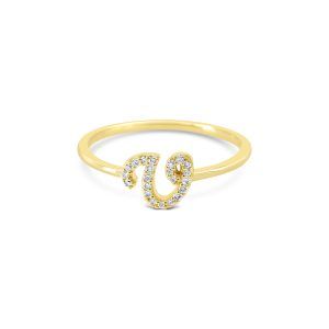 Diamond Initial Ring