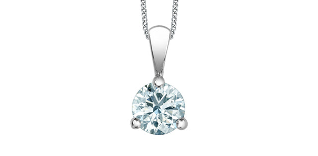 Martini Setting Lab Grown Diamond Solitaire Necklace