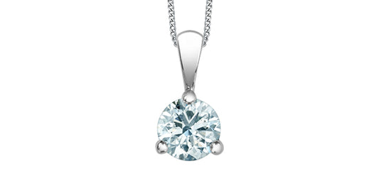 Martini Setting Lab Grown Diamond Solitaire Necklace