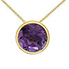 Birthstone Bezel Set Necklace