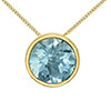 Birthstone Bezel Set Necklace