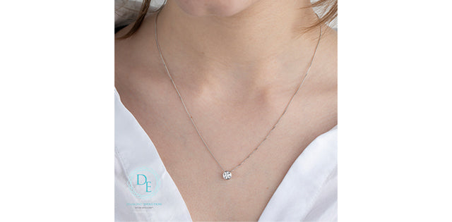 Bezel Set Round Brilliant Lab Grown Diamond Necklace