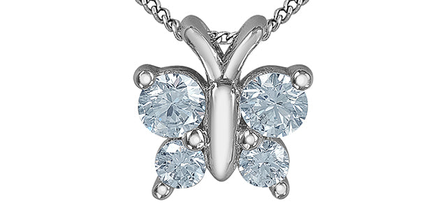 Butterfly Lab Grown Diamond Necklace