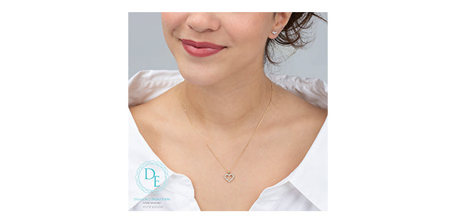 Open Heart Lab Grown Diamond Necklace