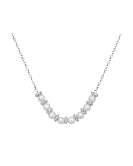 Bassali Pearl and Diamond Necklace