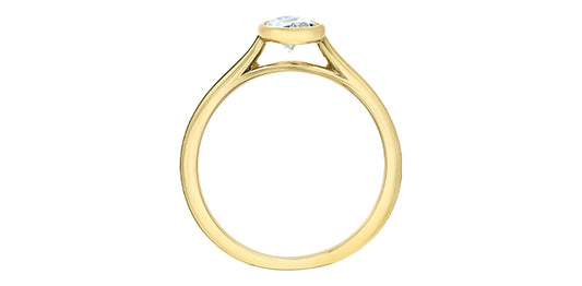 Marquise Lab Grown Diamond Bezel Set Solitaire Ring
