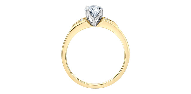Maple Leaf Round Brilliant Canadian Diamond Engagement Ring
