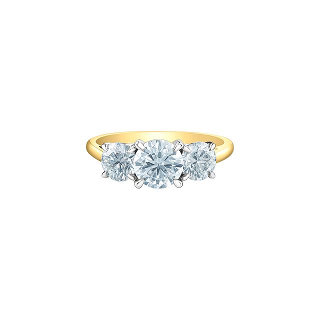 Round Brilliant Trinity Engagement Ring