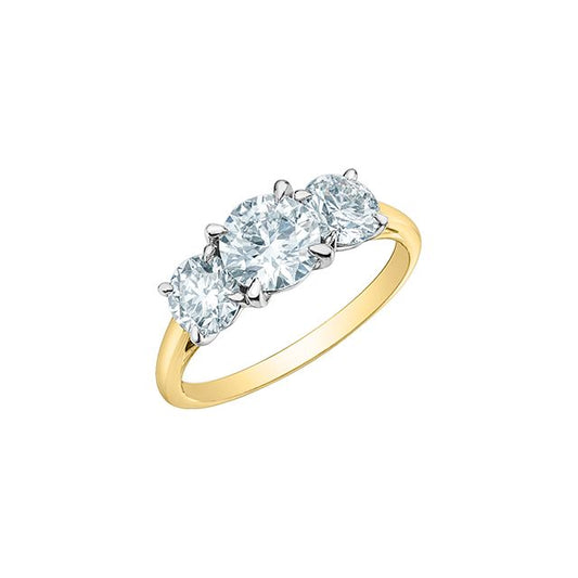 Round Brilliant Trinity Engagement Ring