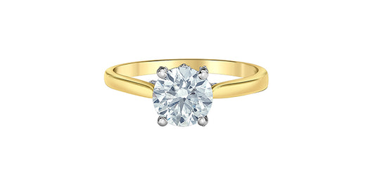 Round Lab Grown Solitaire Engagement Ring