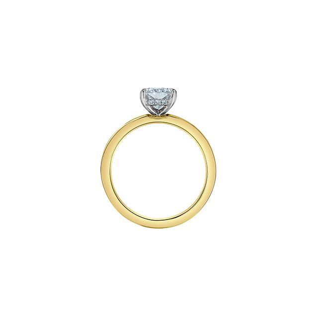 Radiant Lab Grown Wide Shank Solitaire Engagement Ring