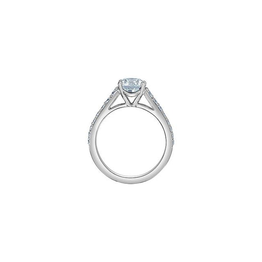 Classic Round Brilliant Accented Engagement Ring