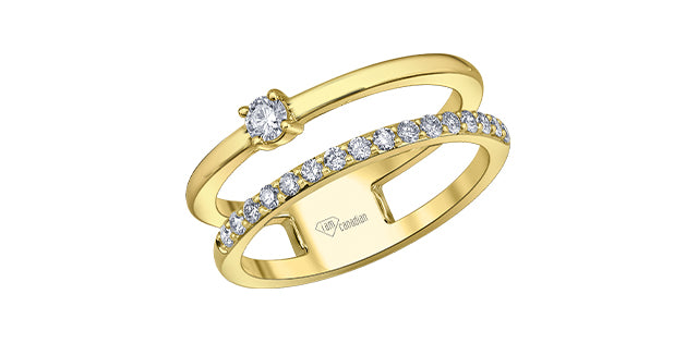 Canadian Diamond Stacking Split Shank Ring