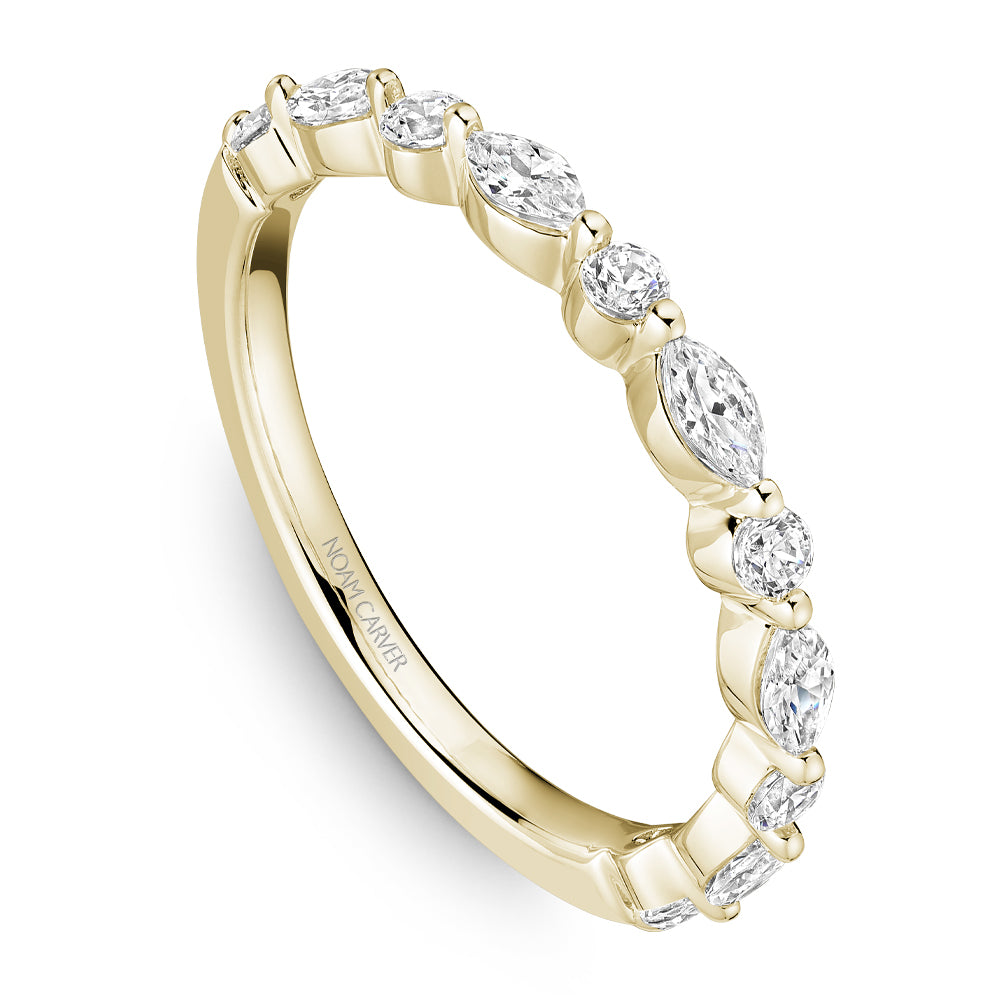 Noam Carver Alternating Marquise & Round Lab Grown Diamond Band