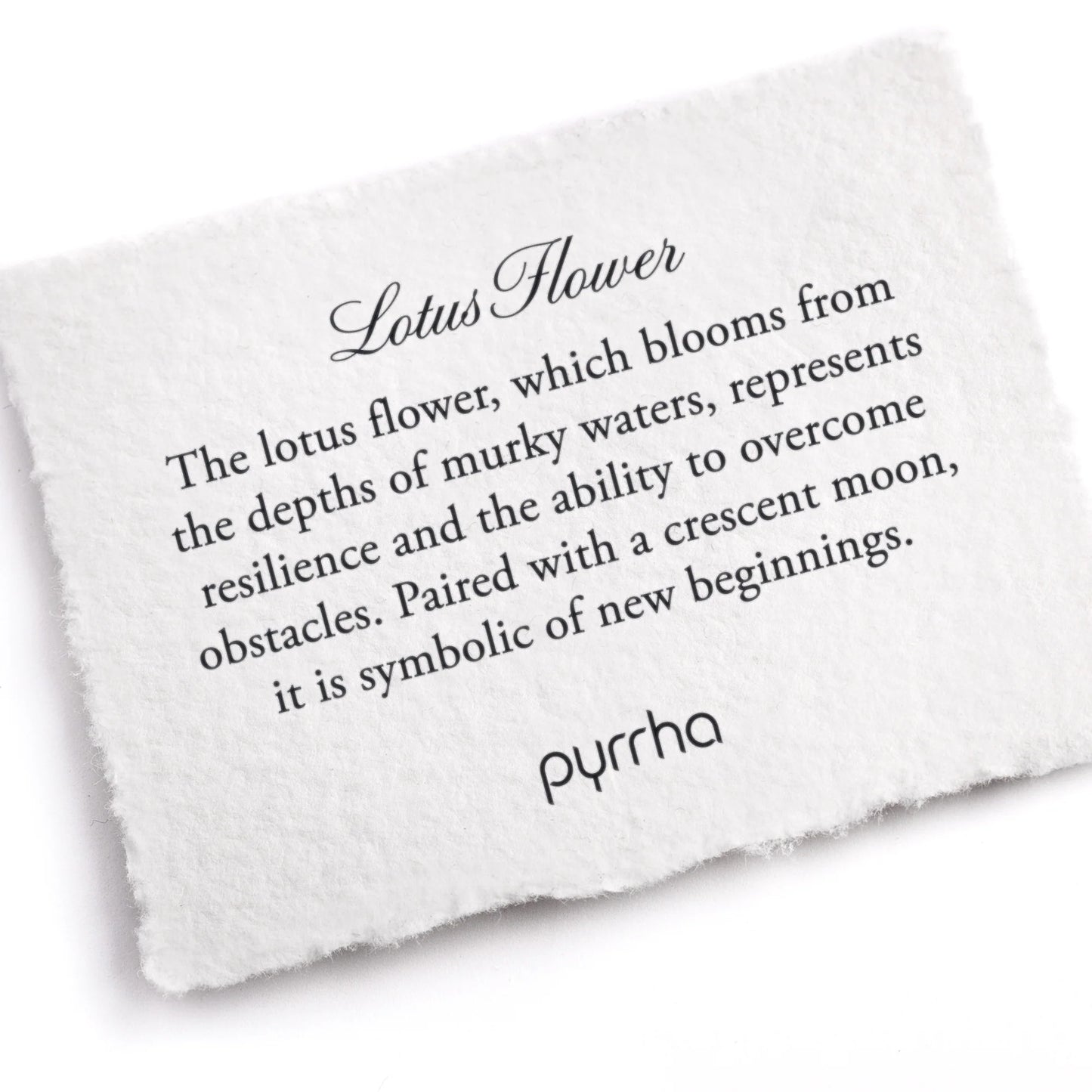 Pyrrha Lotus Flower Talisman Necklace