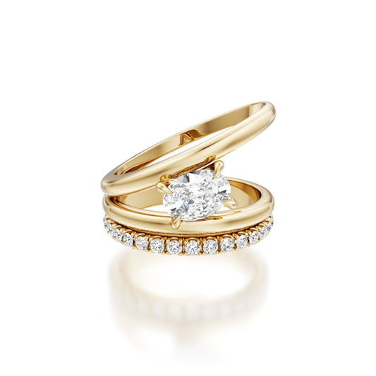 Strata by Noam Carver Oval Lab Diamond Ring