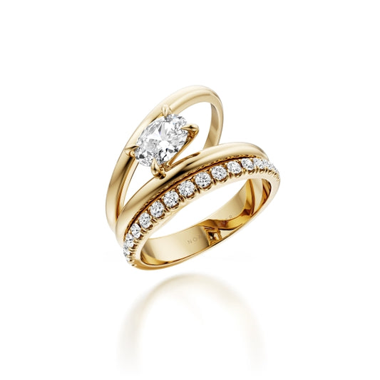 Strata by Noam Carver Oval Lab Diamond Ring